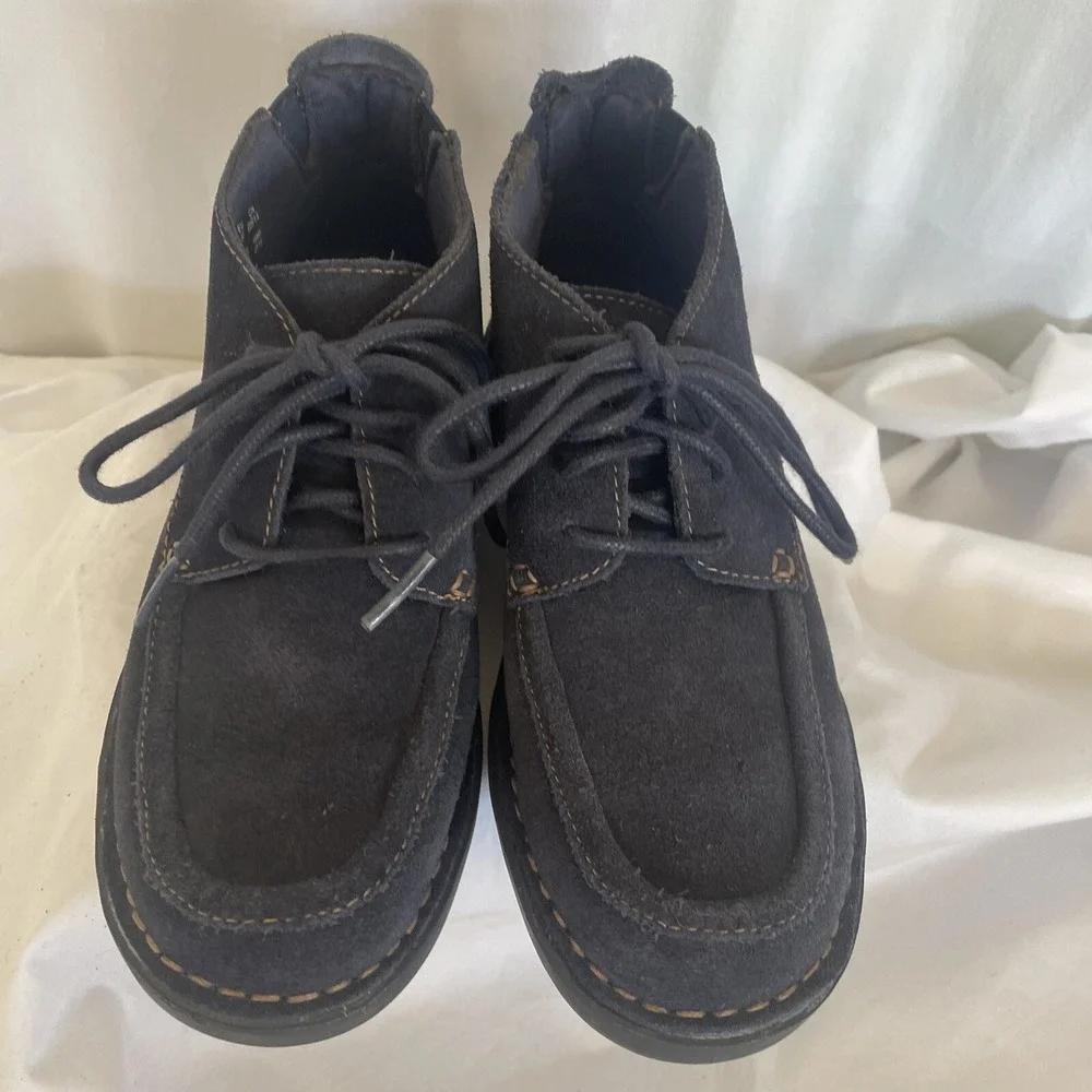 Clarks Womens 15260 Chukka Lace Up Navy Blue Suede Ankle Boots Size 5M 2015‎